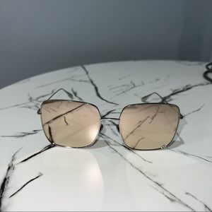 AUTHENTIC CHRISTIAN DIOR Gold Reflective Big Frame Sunglasses